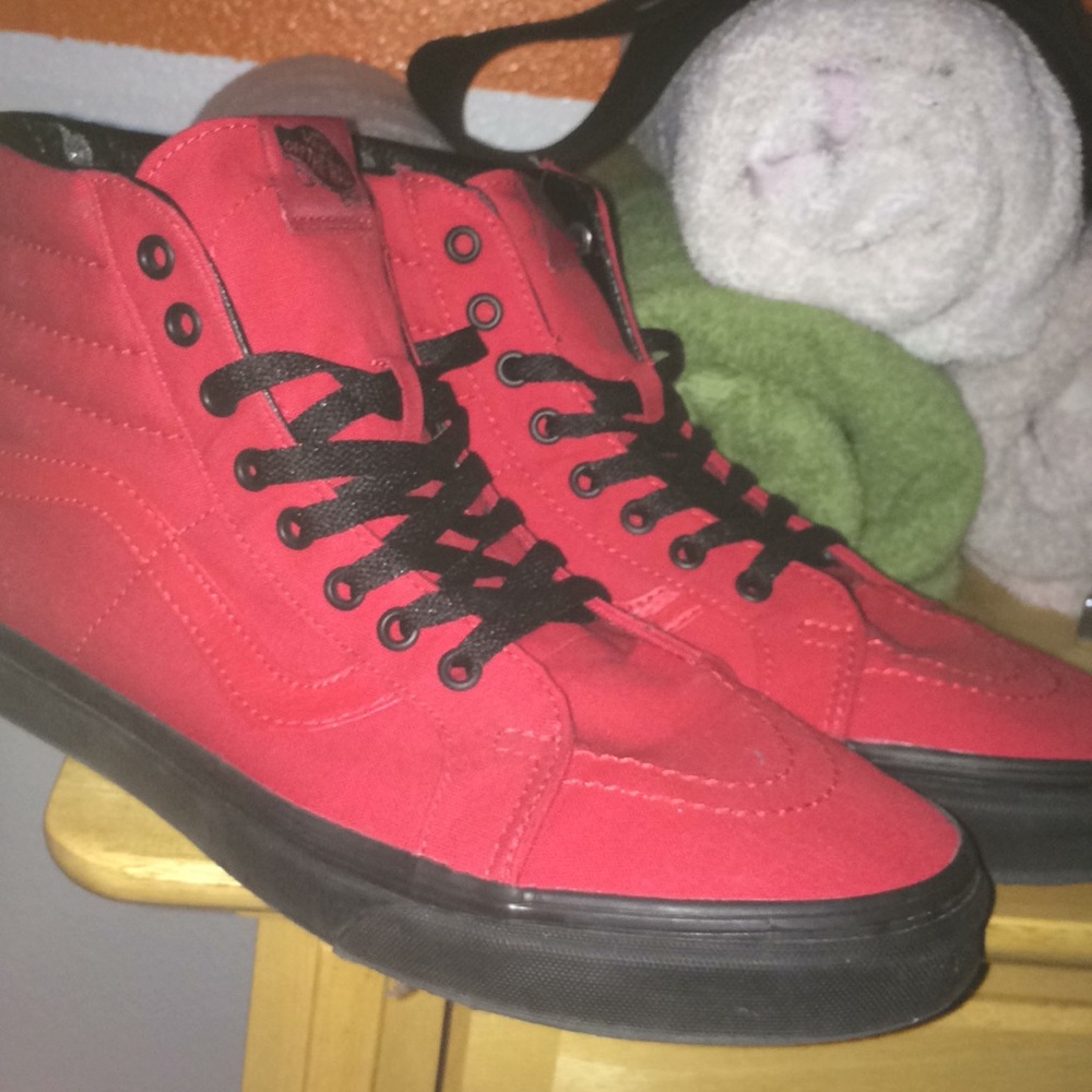 Red & Black Hightop Vans